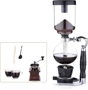 ASDQWER Sifón pote de Cristal, sifón Cafetera, Mano sifón Cafetera Pot, del vacío del café Brewer, Tea Pot sifón, Máquina de caf